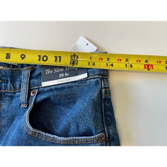 Abercrombie & Fitch Jeans NWT Slim Straight Ultra High Rise Sz 28/6S Curve Love - Picture 6 of 9